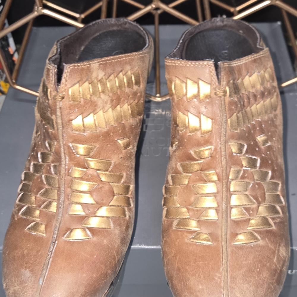 ARIAT Brown Studded Ankle Boots - Picture 5 of 5